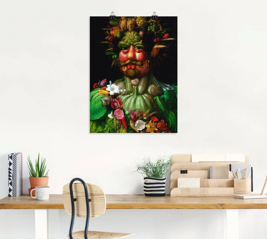 Artland Artprint Vertumnus (keizer Rudolf II.). 1590 als artprint op linnen poster in verschillende formaten maten