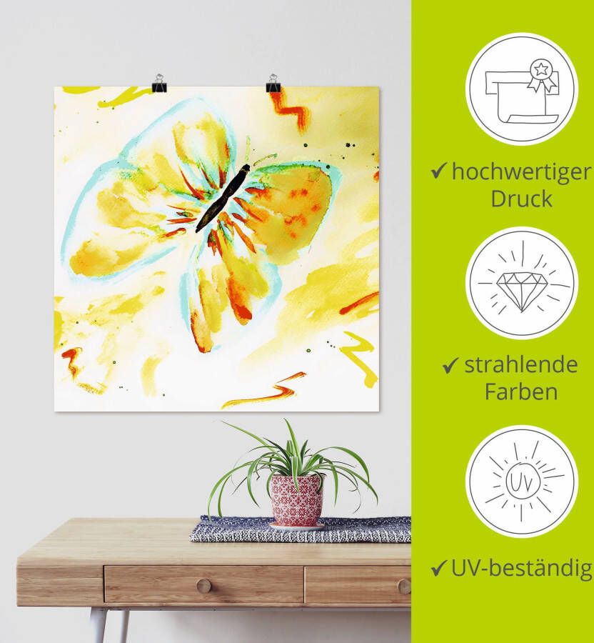 Artland Artprint Vlinder als artprint op linnen poster in verschillende formaten maten