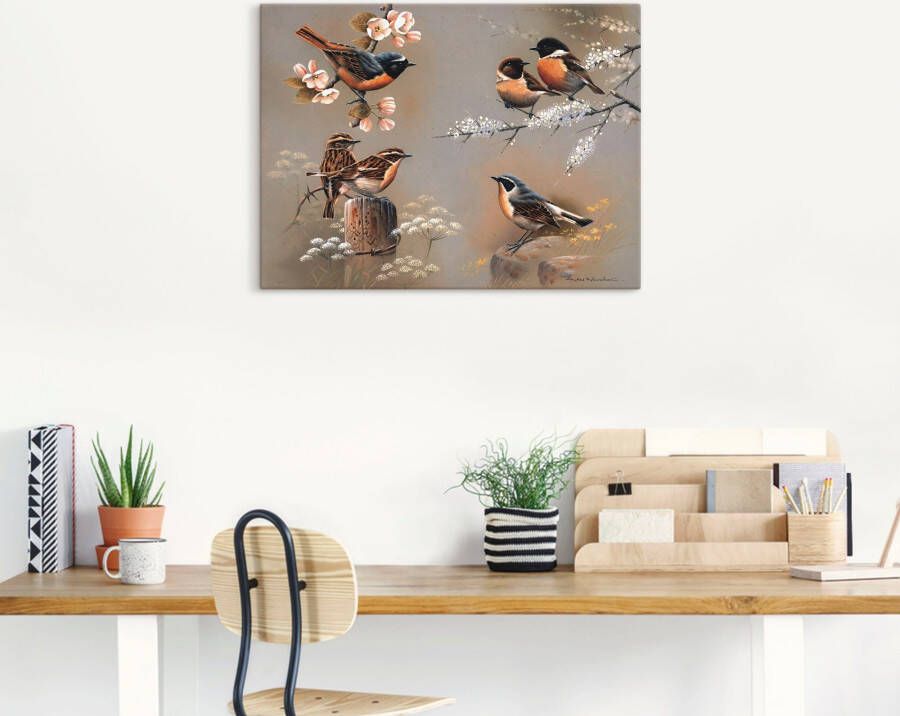 Artland Artprint Vogel compositie als artprint op linnen poster in verschillende formaten maten