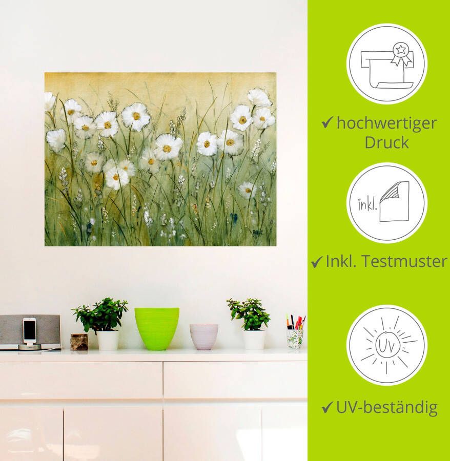 Artland Artprint Voorjaar met madeliefjes II als artprint van aluminium artprint voor buiten artprint op linnen poster muursticker