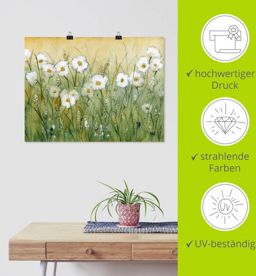 Artland Artprint Voorjaar met madeliefjes II als artprint van aluminium artprint voor buiten artprint op linnen poster muursticker