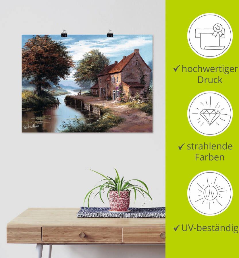 Artland Artprint Vroege morgen als artprint op linnen poster in verschillende formaten maten