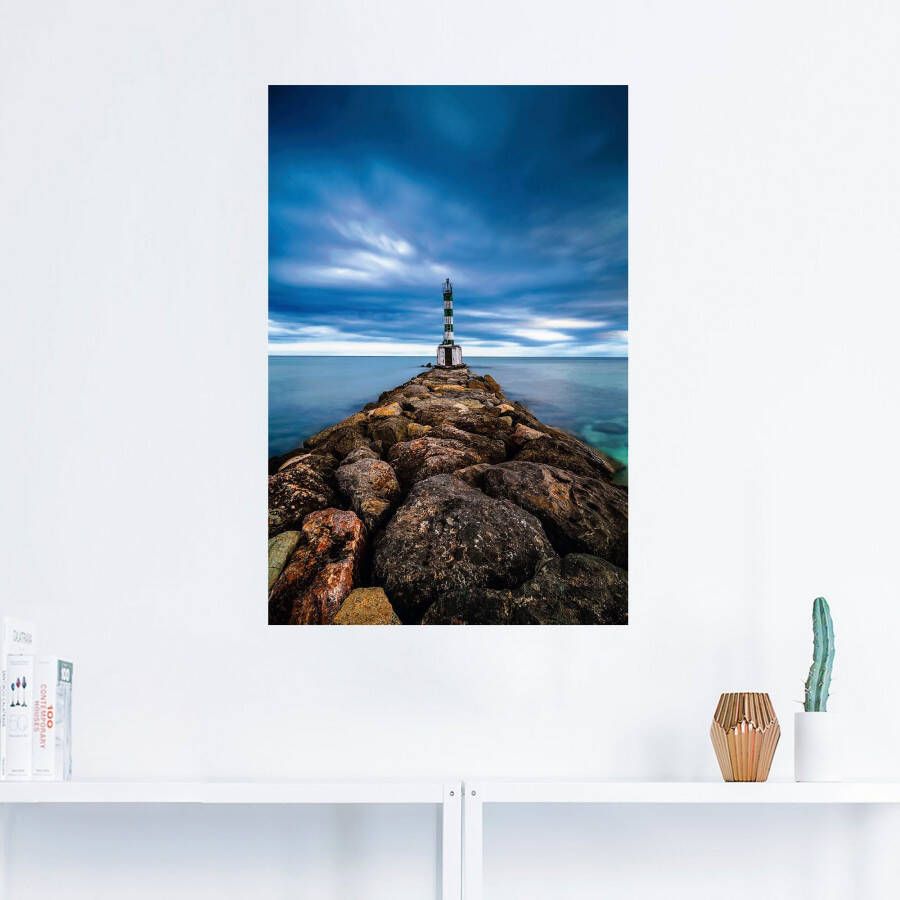 Artland Poster Vuurtoren aan de Atlantische Oceaan als artprint van aluminium artprint op linnen muursticker of poster in verschillende maten - Foto 2