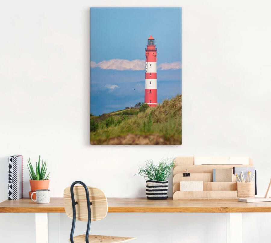 Artland Artprint Vuurtoren van Amrum als artprint op linnen poster in verschillende formaten maten