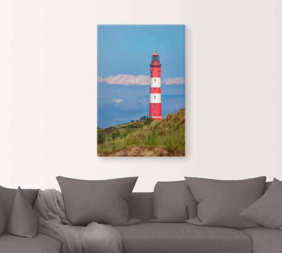 Artland Artprint Vuurtoren van Amrum als artprint op linnen poster in verschillende formaten maten