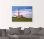 Artland Artprint Vuurtoren Westerheversand als artprint op linnen poster in verschillende formaten maten - Thumbnail 2