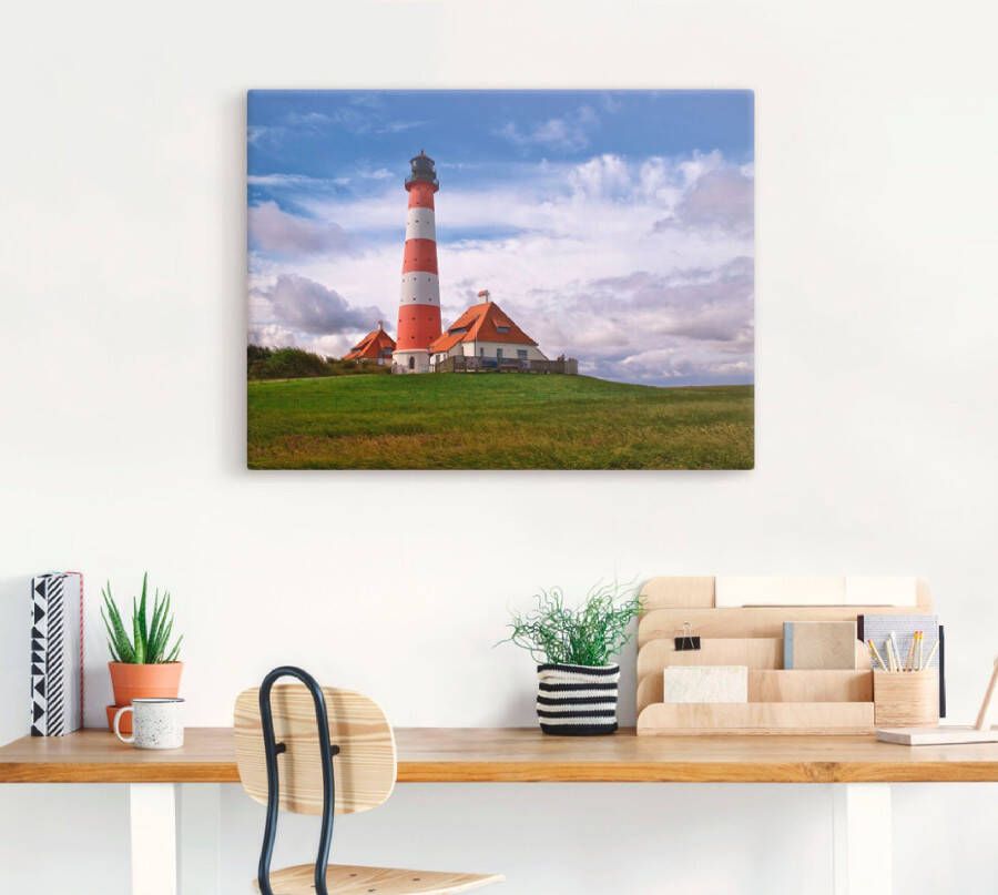 Artland Artprint Vuurtoren Westerheversand als artprint op linnen poster in verschillende formaten maten