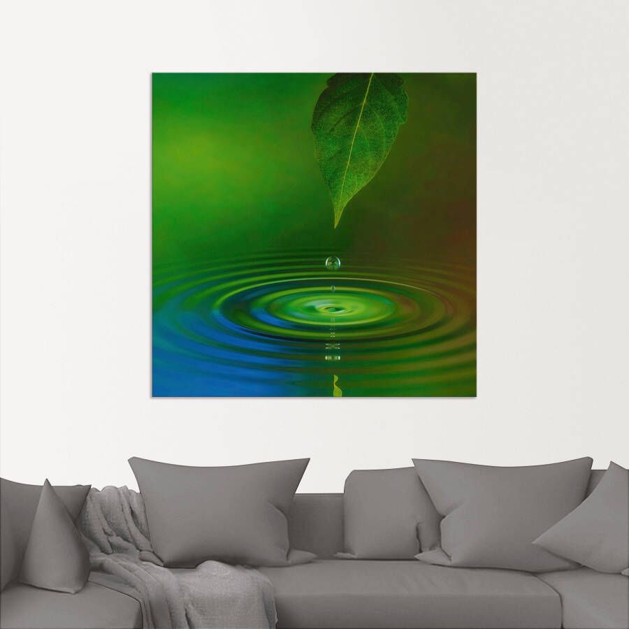 Artland Artprint Waterdruppels als artprint van aluminium artprint voor buiten artprint op linnen in verschillende maten