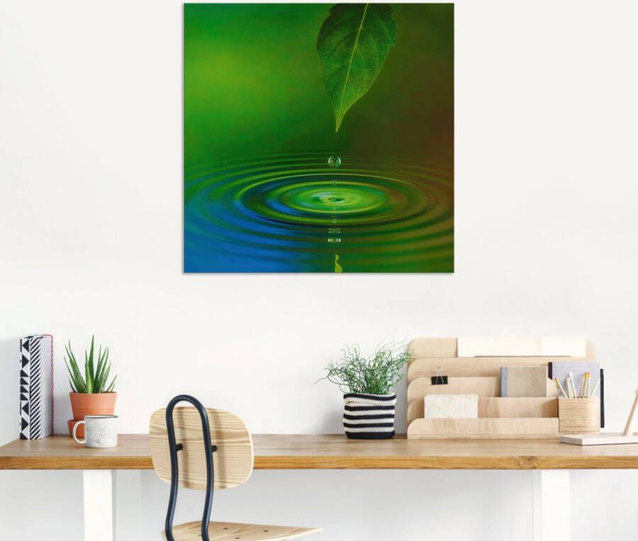 Artland Artprint Waterdruppels als artprint van aluminium artprint voor buiten artprint op linnen in verschillende maten