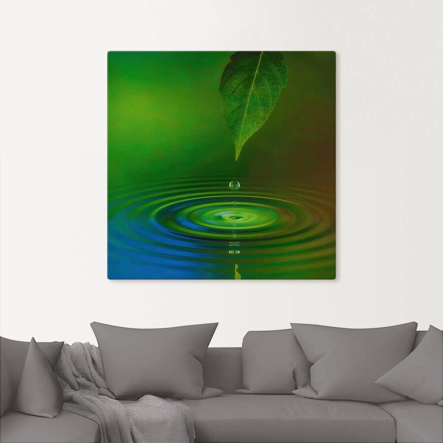 Artland Artprint Waterdruppels als artprint van aluminium artprint voor buiten artprint op linnen in verschillende maten