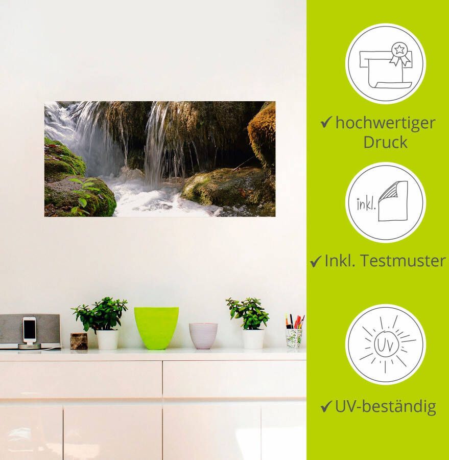 Artland Artprint Waterval als artprint op linnen poster muursticker in verschillende maten