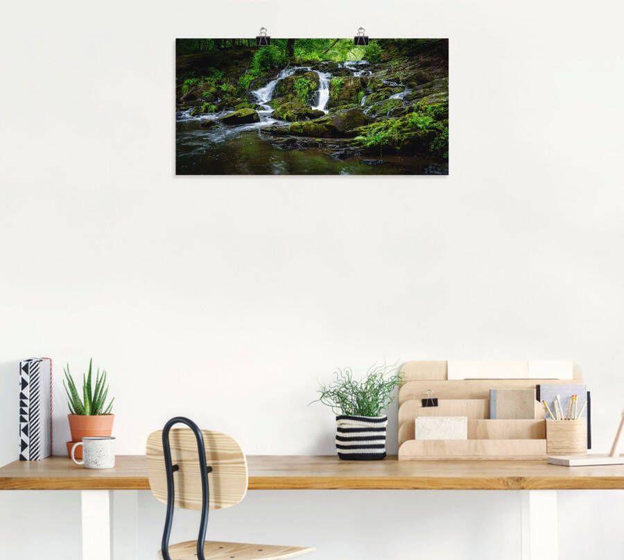 Artland Artprint Waterval panorama als artprint op linnen poster in verschillende formaten maten