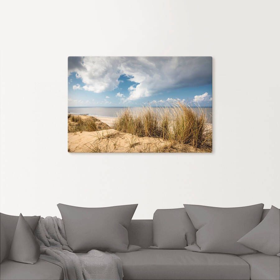 Artland Artprint Weg door de duinen bij de rode klif als artprint van aluminium artprint voor buiten artprint op linnen poster in verschillende maten. maten