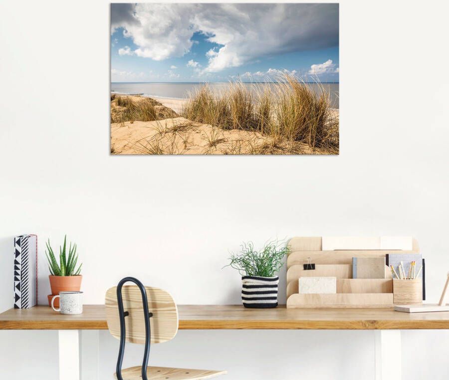 Artland Artprint Weg door de duinen bij de rode klif als artprint van aluminium artprint voor buiten artprint op linnen poster in verschillende maten. maten