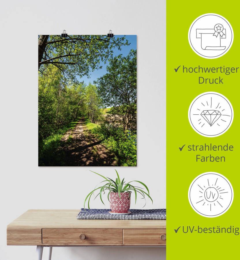 Artland Artprint Weg en bomen bij Kuchelmiß als artprint op linnen poster muursticker in verschillende maten