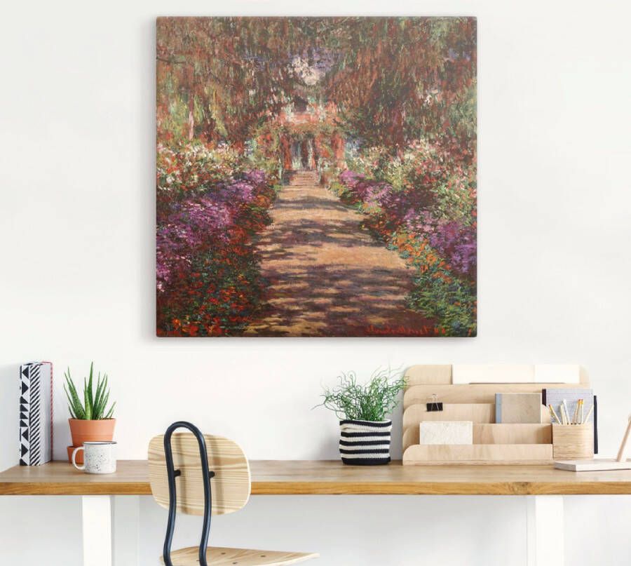 Artland Artprint Weg in Monets tuin in Giverny. 1902 als artprint van aluminium artprint voor buiten artprint op linnen poster muursticker