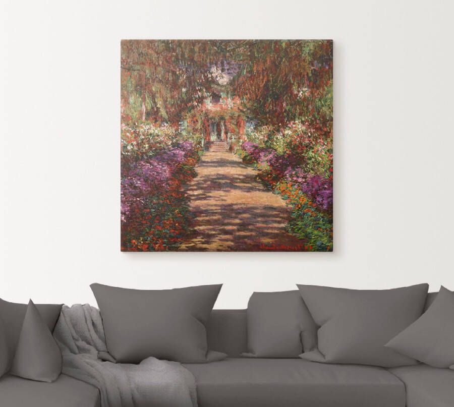 Artland Artprint Weg in Monets tuin in Giverny. 1902 als artprint van aluminium artprint voor buiten artprint op linnen poster muursticker