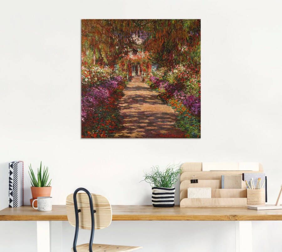 Artland Artprint Weg in Monets tuin in Giverny. 1902 als artprint van aluminium artprint voor buiten artprint op linnen poster muursticker