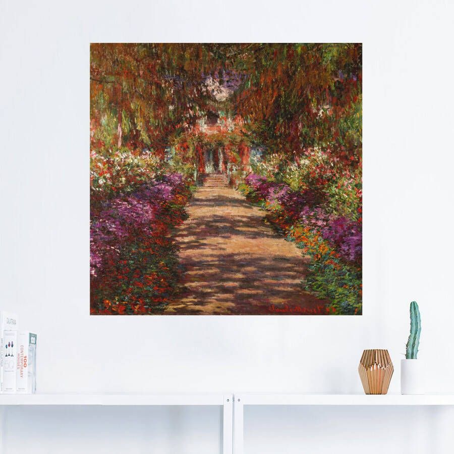 Artland Artprint Weg in Monets tuin in Giverny. 1902 als artprint van aluminium artprint voor buiten artprint op linnen poster muursticker