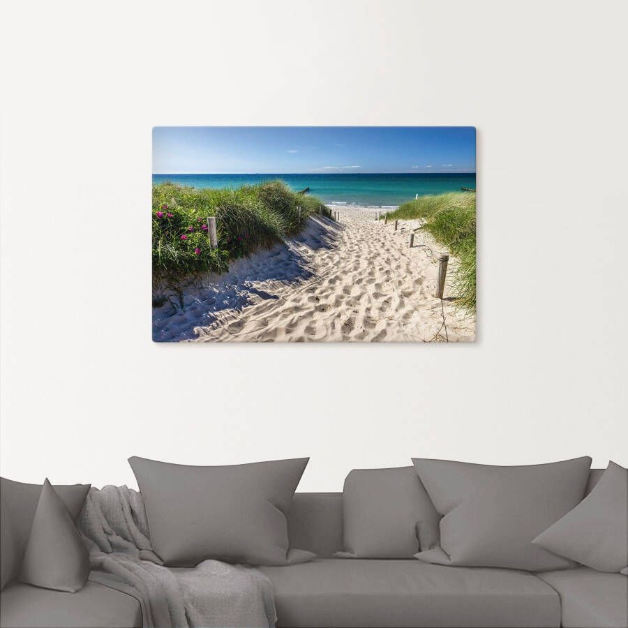 Artland Artprint Weg naar het strand aan de Oostzee als artprint van aluminium artprint voor buiten artprint op linnen poster muursticker