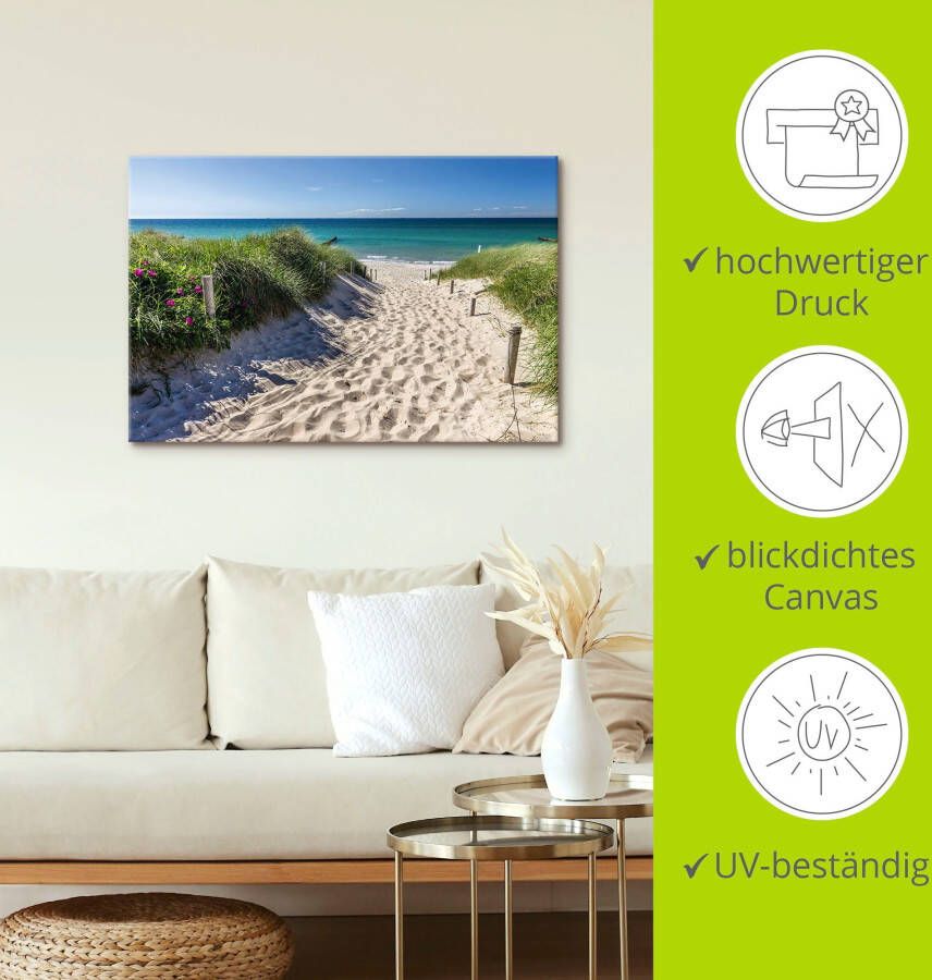 Artland Artprint Weg naar het strand aan de Oostzee als artprint van aluminium artprint voor buiten artprint op linnen poster muursticker