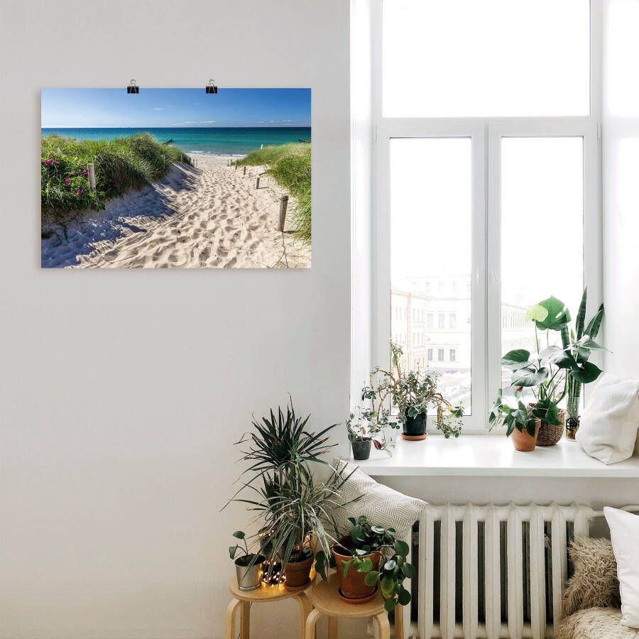 Artland Artprint Weg naar het strand aan de Oostzee als artprint van aluminium artprint voor buiten artprint op linnen poster muursticker