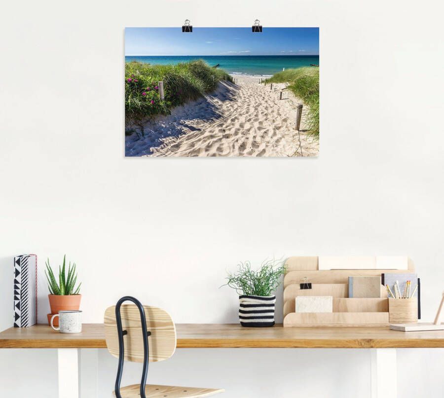 Artland Artprint Weg naar het strand aan de Oostzee als artprint van aluminium artprint voor buiten artprint op linnen poster muursticker