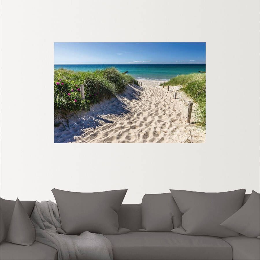 Artland Artprint Weg naar het strand aan de Oostzee als artprint van aluminium artprint voor buiten artprint op linnen poster muursticker