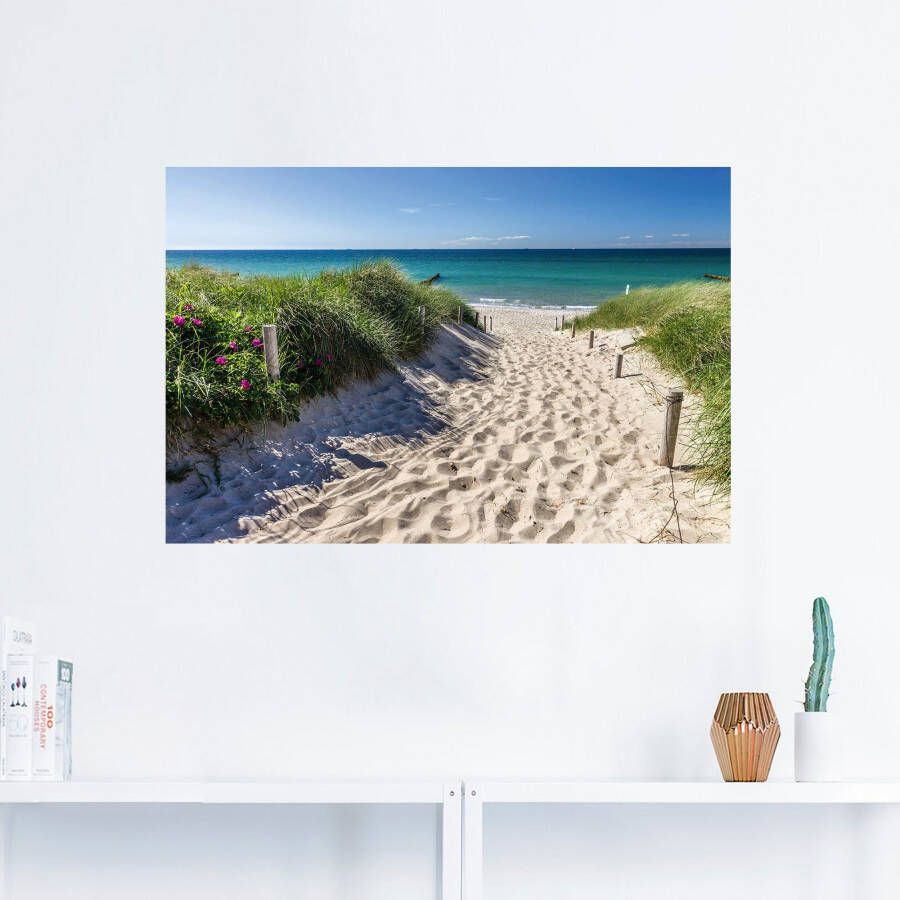 Artland Artprint Weg naar het strand aan de Oostzee als artprint van aluminium artprint voor buiten artprint op linnen poster muursticker