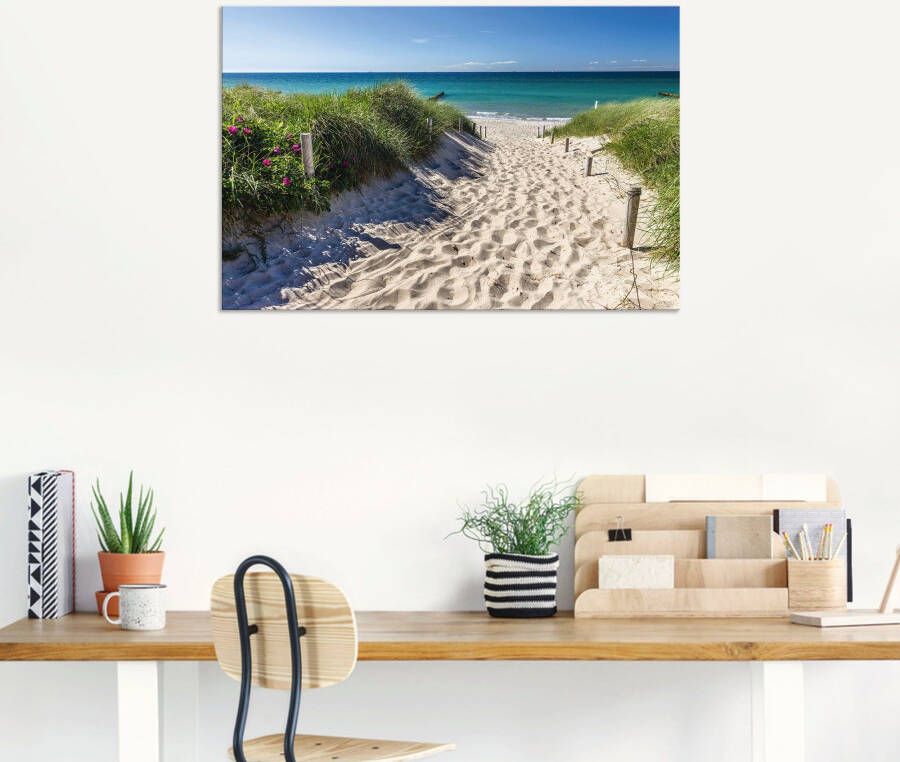 Artland Artprint Weg naar het strand aan de Oostzee als artprint van aluminium artprint voor buiten artprint op linnen poster muursticker