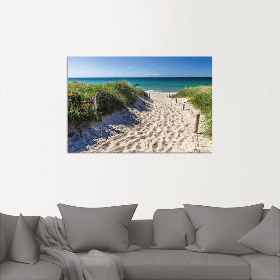 Artland Artprint Weg naar het strand aan de Oostzee als artprint van aluminium artprint voor buiten artprint op linnen poster muursticker