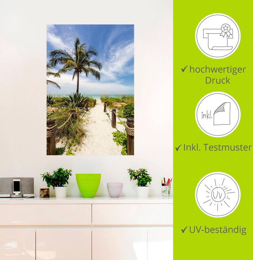 Artland Artprint Weg naar het strand II als artprint van aluminium artprint voor buiten poster muursticker in diverse maten formaten