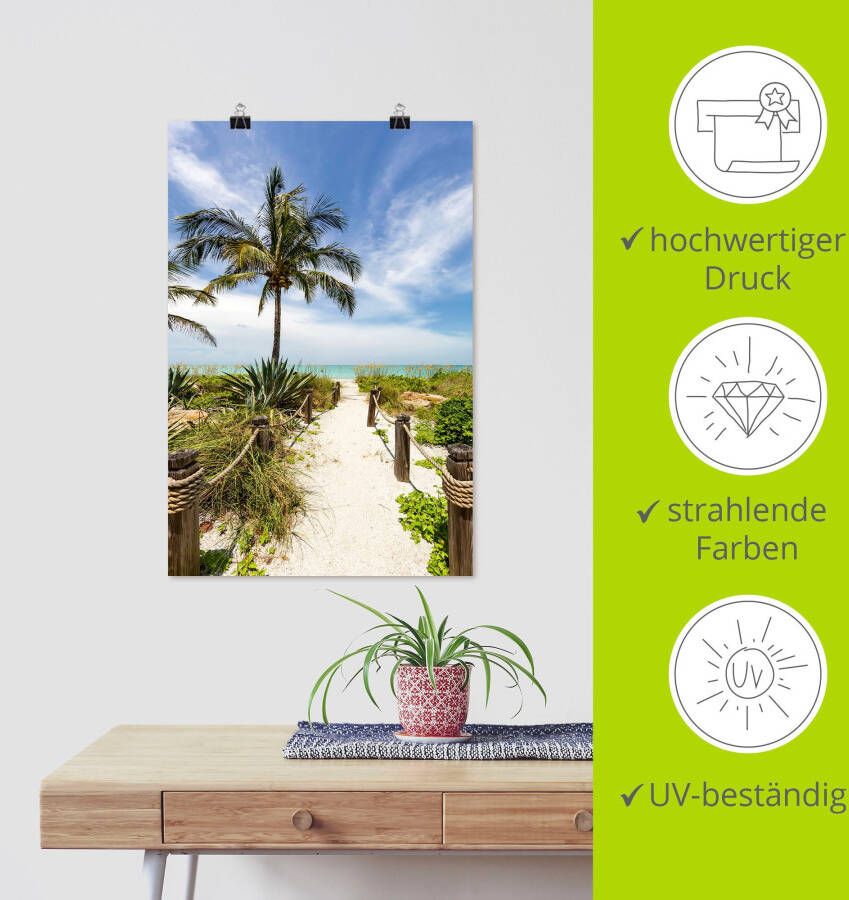 Artland Artprint Weg naar het strand II als artprint van aluminium artprint voor buiten poster muursticker in diverse maten formaten