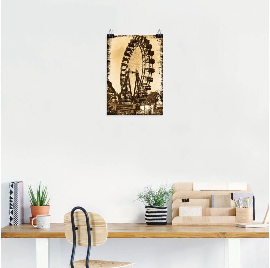 Artland Artprint Wenen Prater als artprint op linnen poster in verschillende formaten maten