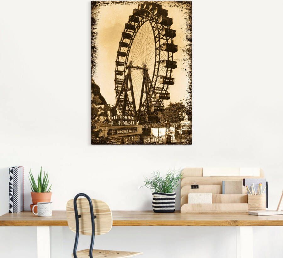 Artland Artprint Wenen Prater als artprint op linnen poster in verschillende formaten maten - Foto 2