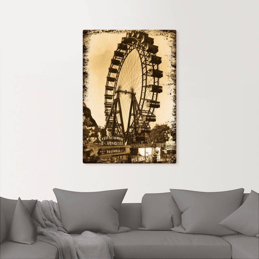 Artland Artprint Wenen Prater als artprint op linnen poster in verschillende formaten maten - Foto 3