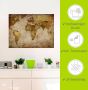 Artland Artprint Wereldkaart als artprint van aluminium artprint voor buiten artprint op linnen poster muursticker - Thumbnail 5