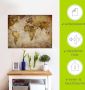 Artland Artprint Wereldkaart als artprint van aluminium artprint voor buiten artprint op linnen poster muursticker - Thumbnail 6