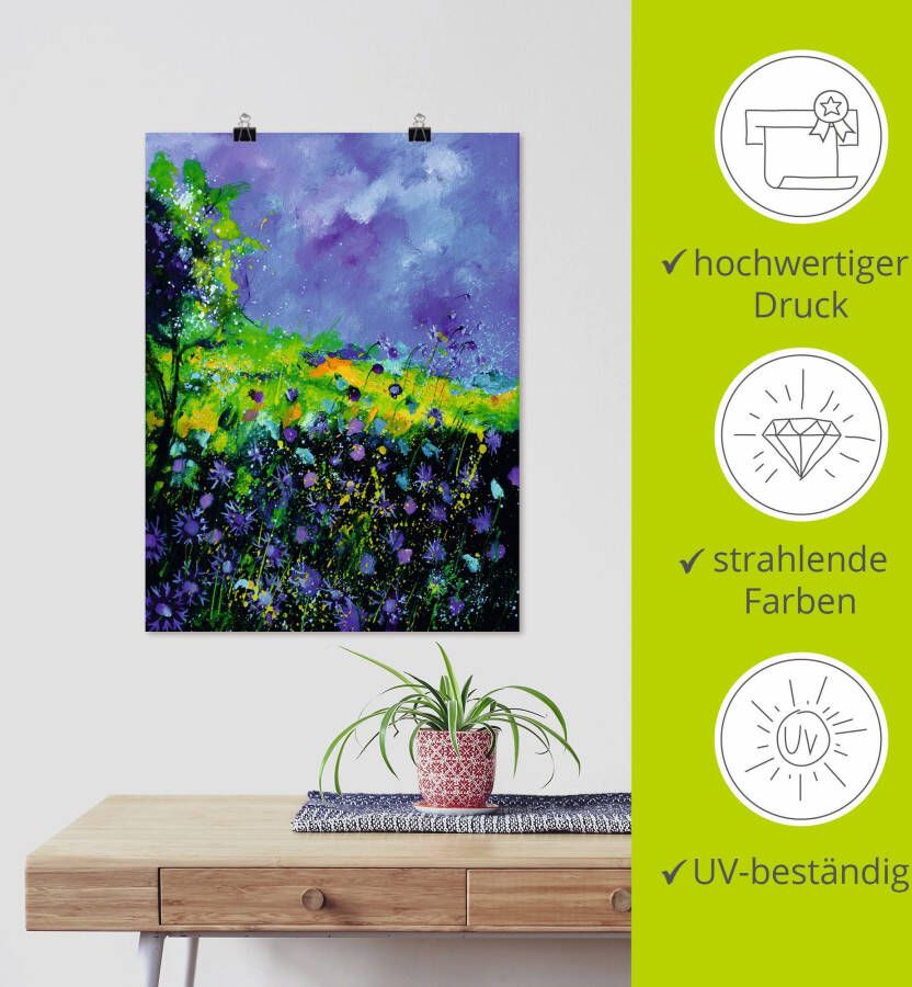 Artland Artprint Wilde bloemen als artprint op linnen poster in verschillende formaten maten