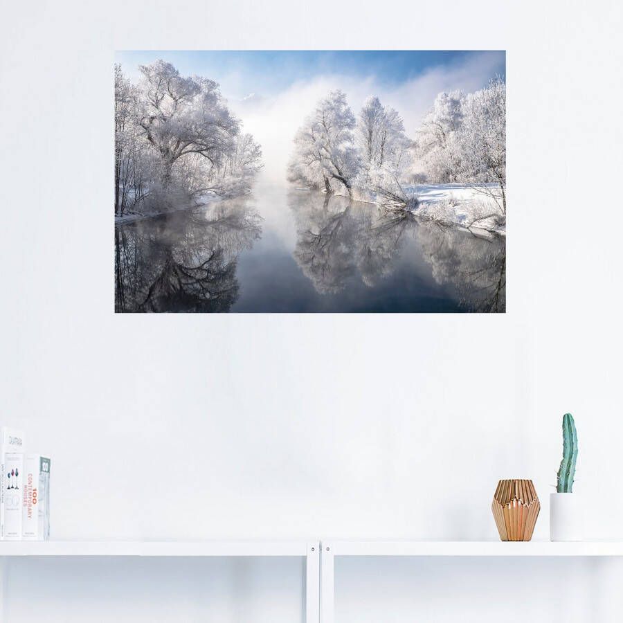 Artland Artprint Winter in de Berchtesgadener Alpen Winter in Opper-Beieren als artprint op linnen poster muursticker in verschillende maten