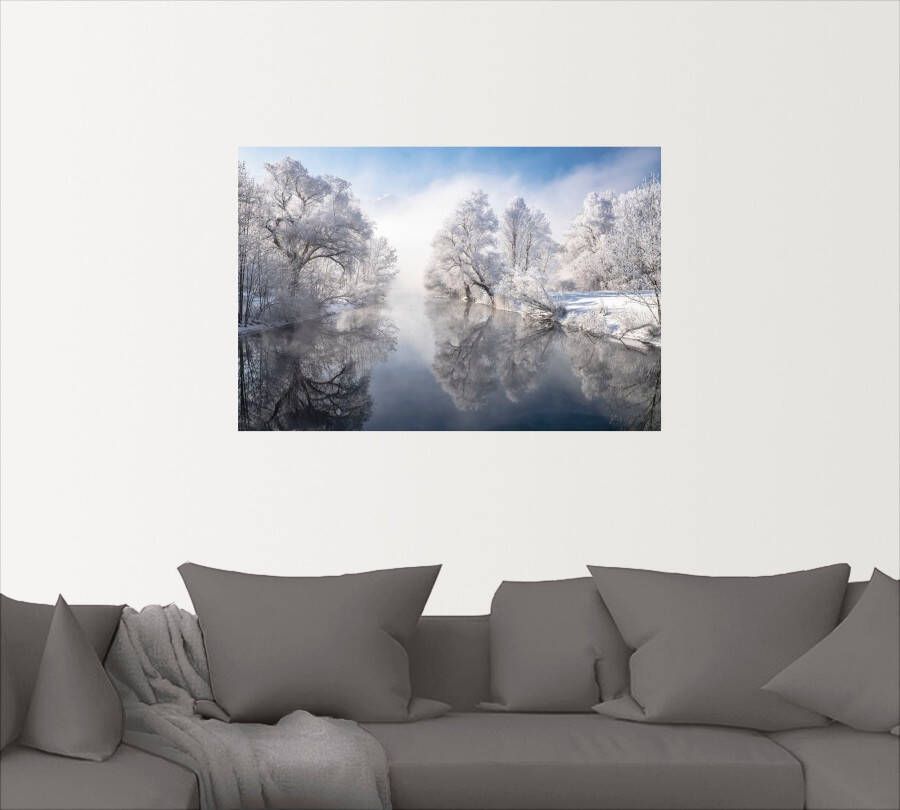 Artland Artprint Winter in de Berchtesgadener Alpen Winter in Opper-Beieren als artprint op linnen poster muursticker in verschillende maten