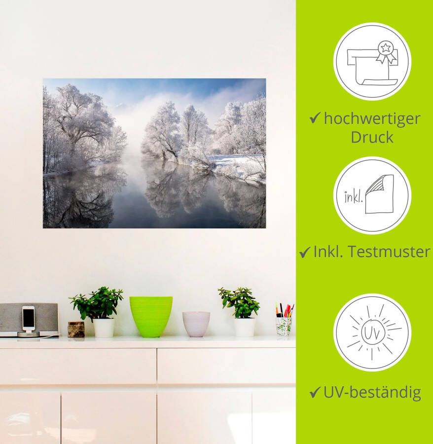 Artland Artprint Winter in de Berchtesgadener Alpen Winter in Opper-Beieren als artprint op linnen poster muursticker in verschillende maten