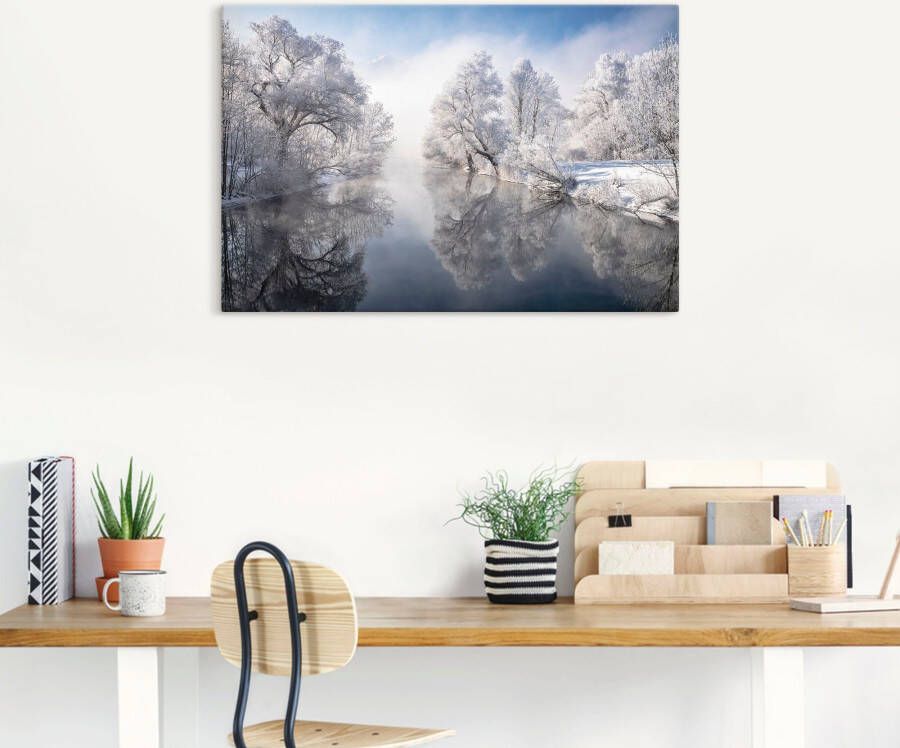 Artland Artprint Winter in de Berchtesgadener Alpen Winter in Opper-Beieren als artprint op linnen poster muursticker in verschillende maten