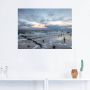 Artland Artprint Winter zonsondergang aan zee als artprint op linnen poster muursticker in verschillende maten - Thumbnail 3