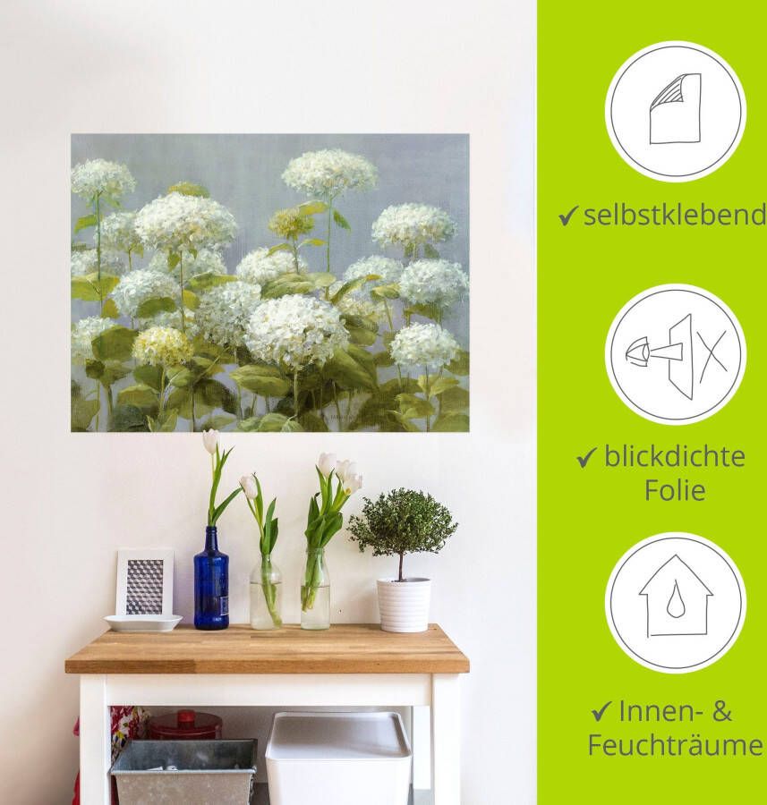 Artland Artprint Witte hortensia's tuin als artprint op linnen poster muursticker in verschillende maten