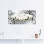 Artland Artprint Witte orchideeën op ornamenten als artprint van aluminium artprint voor buiten artprint op linnen poster muursticker - Thumbnail 2