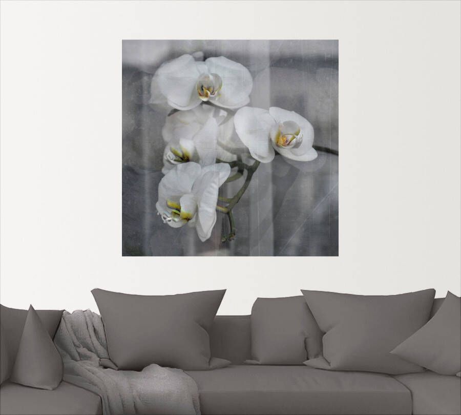 Artland Artprint Witte orchideeën white orchidee als artprint op linnen muursticker in verschillende maten