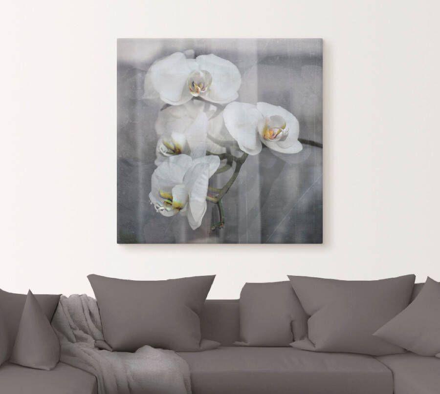 Artland Artprint Witte orchideeën white orchidee als artprint op linnen muursticker in verschillende maten