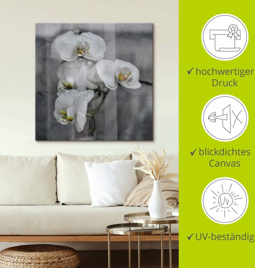 Artland Artprint Witte orchideeën white orchidee als artprint op linnen muursticker in verschillende maten