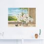 Artland Artprint Witte rozen bij het raam als artprint van aluminium artprint op linnen muursticker of poster in verschillende maten - Thumbnail 2